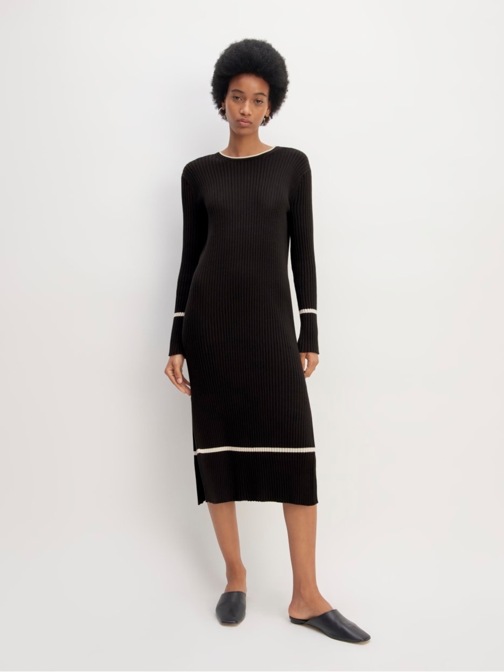 Everlane THE COTTON WIDE RIB MIDI DRESS